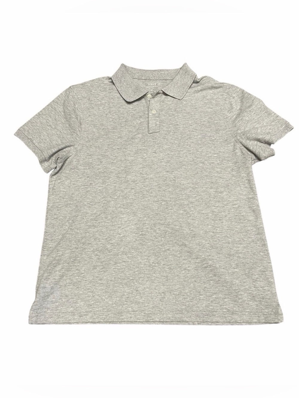 J.Crew Men's Heather Gray Untucked Fit Flex Pique Polo‎ Shirt | Size Large